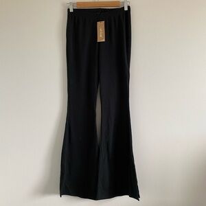 Nasty Gal Ribbed Pants Size 4 Black